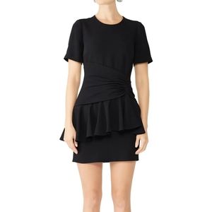 Cinq a Sept Black Peplum dress